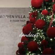 |HOT NEW| Red velvet bauble, white velvet bauble for Christmas decoration, Christmas tree size 6cm 8