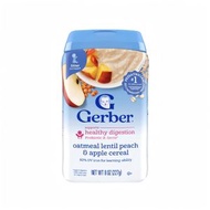 Gerber - Gerber - 美國嘉寶益生菌蜜桃蘋果混合水果米糊227g（peach apple）（不同版本隨機發貨）