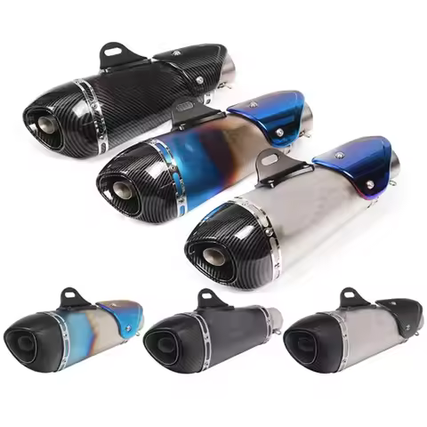 Universal 51mm Motorcycle Exhaust ALPHA Muffler With DB Killer For Honda R3 MT07 FZ1 R6 R15 ZX6R ZX1