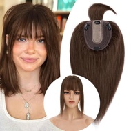 Rich Choices Real Human Hair Toppers for Women With Bang 100% Remy Human Hair Topper for Thinning Ha