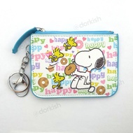 Peanuts Snoopy &amp; Woodstock Happy Donut Ezlink Card Pass Holder Coin Purse Key Ring