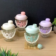 B ( B167 ) HOHO GLASS TUMBLER GLASS WITH AESTHETIC PEARL STRAP WITHOUT BOX