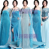 christmas dress for kids girl Halloween Costume Frozen Princess Anna Dress Frozen Queen elsa elsa Ad