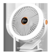 พัดลมไร้สาย ขนาดหน้าพัดลม 8 นิ้ว ลมแรง 5 ระดับ ชาร์จไฟ 10000 mAh 10 ชั่วโมง รุ่น JH-022 คลิปหนีบ ตั้