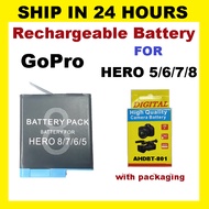 [Ready Stock] GoPro Hero 5 / Hero 6 / Hero 7 / Hero 8  Rechargeable Battery AHDBT-801 @ 1220mAh 3.85