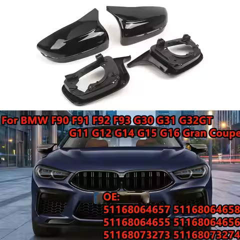 4pcs/Set Rearview Mirror Housing Mirror Cover Caps For BMW F90 F91 F92 F93 G30 G31 G32GT G11 G12 G14