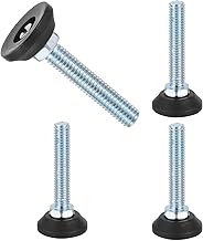QUARKZMAN M10 Thread Furniture Feet, Levelling Feet, 4 Pieces, 3/8 Inch-16, 50 mm L, Adjustable Furn