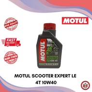 Motul 10W40 Scooter Expert LE 10W-40 Motorcycle Engine Oil (1L) Ready Stock 100% Original Minyak Hitam
