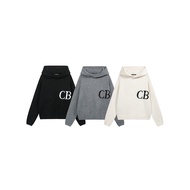 Cole Buxton Letter Jacquard Loose Men Women Knitted Hooded Sweater