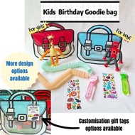 [SG Seller] Kids birthday goodie bag gift return gift pop tube children's day set with customization gift tags