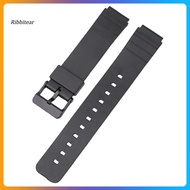  Wristwatch Strap Breathable Sweat-proof Soft Silicone Sports Watch Belt Replacement for Casio MW-59MQ-24MQ-27MQ-76