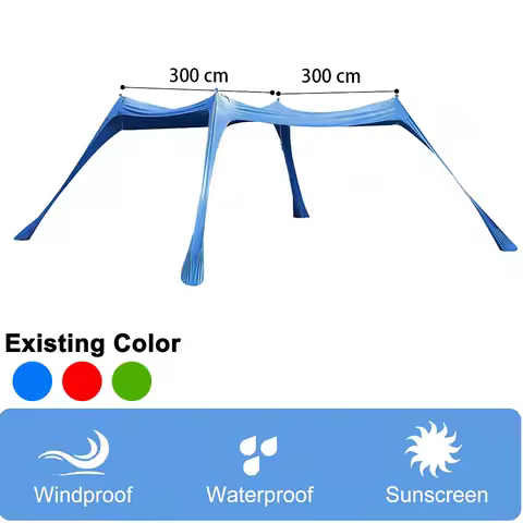 Blue Beach Canopy 3x3x2M Pop up Canopy Tent Cover for Canopy Frame Included in the Sale