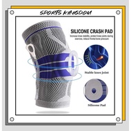 SPORTS KINGDOM Knee Guard Brace Compression Sleeve Elastic Wraps Silicone Spring Support Sports Pelindung Lutut Sukan