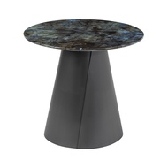 Modernform โต๊ะข้าง รุ่น ELEXA ขาเทาด้าน TOP หินอ่อนเทียม Blue Jade ขนาด DIA55xH50 cm