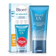 Biore UV Aqua Rich SPF 50 Moisturizing Sunscreen for Face, Oxybenzone & Octinoxate Free, Dermatologi