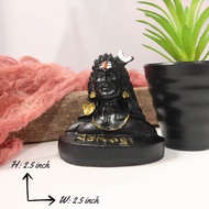 Matte Black Resin Adiyogi Statue - 3 Sizes | Adi Yogi