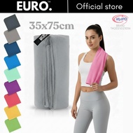 EURO. Hand Towel 35x75cm Quick Dry Sports Towel, Microfiber Absorbent Soft Gym Towel, Yoga Towel