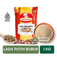 MURNI Lada Putih Bubuk 1 Kg / Merica Putih Bubuk / Pepper Powder / Bumbu Rempah Herbal Pusat Bumbu