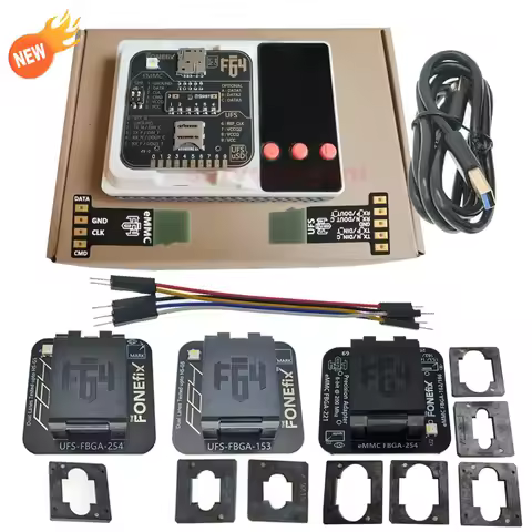 100% original F64 Flash 64 Ultra lite Tool Box EMMC 4 IN 1 UFS BGA-153 UFS BGA-254 Adapter