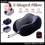 Soft U Shaped Neck Pillow Travel Neck Slow Rebound Memory Pillow Travel Press Type Automatic Inflata