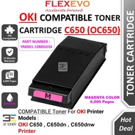 OKI C650 650 OC650 YA8001-1088G034 Toner Cartridge Compatible Magenta for C650 C650dn C650DN C650dnw