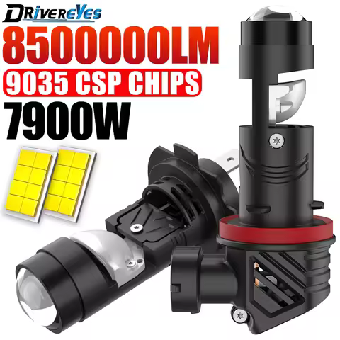 H7 Led Car Headlight Bulb 1:1 Mini Wireless H11 H8 H9 Led 9005 HB3 9006 HB3 Projector Lens Fog Light