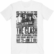 The Clash T Shirt Bond'S 1981 Mens White Punk Rock Metal Classic Tee