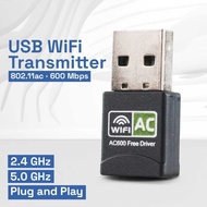 Mini USB WiFi Transmitter Receiver 802.11ac 600Mbps