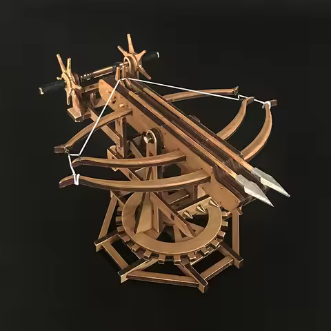 Qin and Han Dynasties Double Crossbow Catapult Model Ancient Chariot Model Building kits