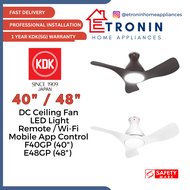 [Bundle Available] KDK 40" 48" DC Ceiling Fan with Remote & Wi-Fi Control E48GP | F40GP (LED Light)