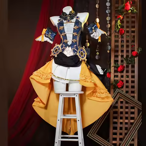 Genshin Impact Navia Cosplay Costume Full Set With Hat Cosplay for Women Dress Uniform Halloween Out