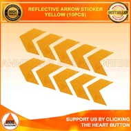 10pcs Reflective Mirror Arrow Sticker for Car Motorcycle Bicycle Reflector Sticker