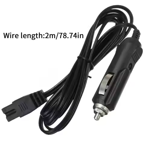 1pc 2m 12V DC 2 Pin Cable Plug Wire Bumper Replacement Car Cooler Cool Box Mini Fridge Adapter Cable