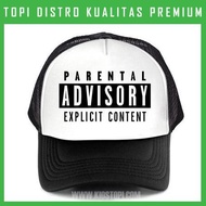 Topi Parental Advisory 9 Trucker Baseball Snapback PAD09 Distro