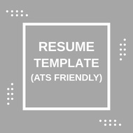 Resume Template ATS Friendly | Editable Canva | Professional CV Design | Fresh Graduate & Kerja Prof