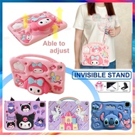 Kids Cute 3D Cartoon Melody pattern Shockproof Tablet Cover Protective Shell Case with invisible sta