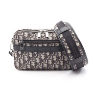 【二手】Dior Safari Oblique 單肩包 1ESPO298YKY 海軍藍帆布 Oblique Safari 包 女士二手 B
