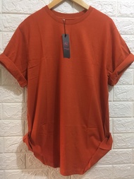 Kaos Polos Lengan Pendek Cotton Combed 30s Premium Merah Bata / Baju Kaos Polos Lengan Pendek / 30s Cotton Combed T-Shirt