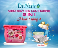 VIÊN GIẶT XẢ 5IN1 DR NATRO 360GR TẨY SẠCH (TẶNG 2 KHĂN ƯỚT MINI & 1 KHĂN LAU & 1 GÓI DƯỠNG HOA }