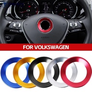 TIMEKEY Car Interior Steering Wheel Emblem Decorative Circle Ring Styling Case For Volkswagen VW Golf 4 5 Polo Jetta Mk6 Accessories Covers O2S8
