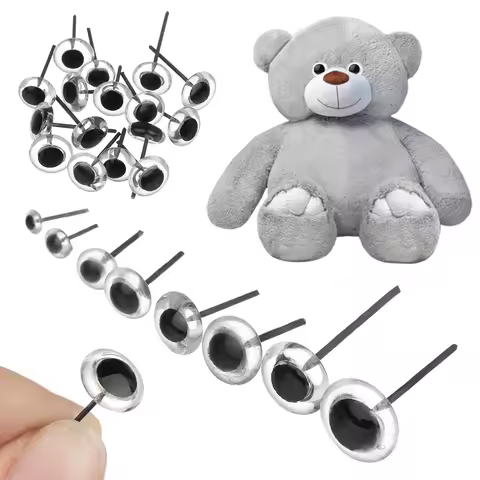 20Pcs Transparent Safty Eyes For Crochet Glasses 3/4/5/6/7/8/9/10mm Needle Felting for Teddy Bears A