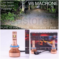 LED V6 MACRONE HEADLIGHT 9012 6000K