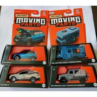 Matchbox Moving Parts Mini EV, BMW iX, Mercedes-Benz G580, Land Rover Series II 3024 Edition