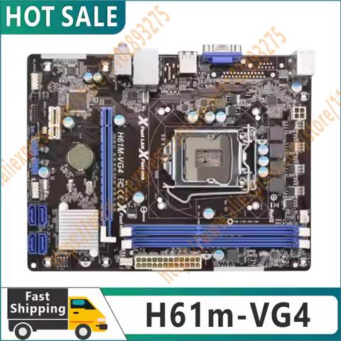 100% original test desktop motherboard H61m-VG4 mini ATX DDR3 16GB LGA 1155 motherboard