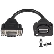 QIANRENON VGA DB15 Panel Mount Adapter 1080P VGA Female to Female Short Panel Connector 3 Row 15 Hol