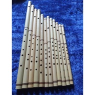 Suling bambu set isi 12