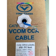 Cáp LAN CAT5 CAT6E CCA UTP 23AWG 4PRS Solid - Xanh (305m)