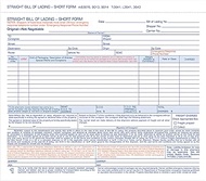 Adams Bill of Lading Short Form, 8-1/2 x 7-7/16 Inches, White, 3-Part, 250-Count (B3876)