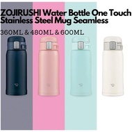 【Direct from japan】ZOJIRUSHI Water Bottle One Touch Stainless Steel Mug Seamless 360ml&amp;480ml&amp;600ml