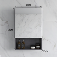 DJK Modern Bathroom Mirror Cabinet Wall Mount Bathroom Smart Mirror Box with Shelf Toilet Wall Mount Bathroom Mirror Wall Cabinet